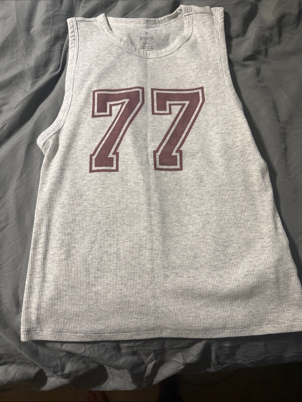 American Eagle Outfitters Light Gray Ribbed Tank